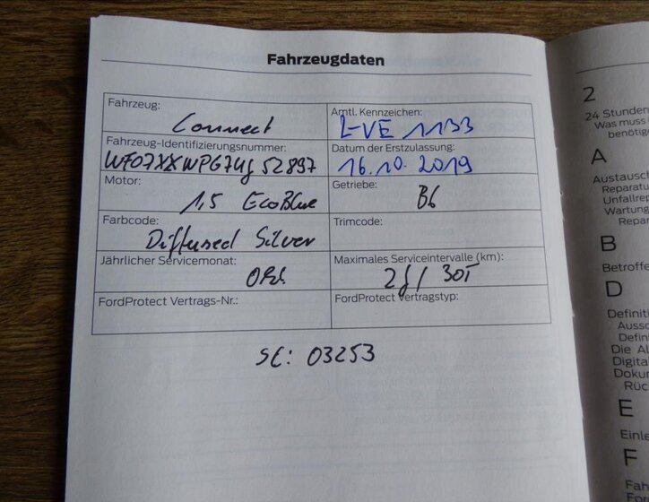 Ford Transit Connect MPV 1,5 l 88 kw