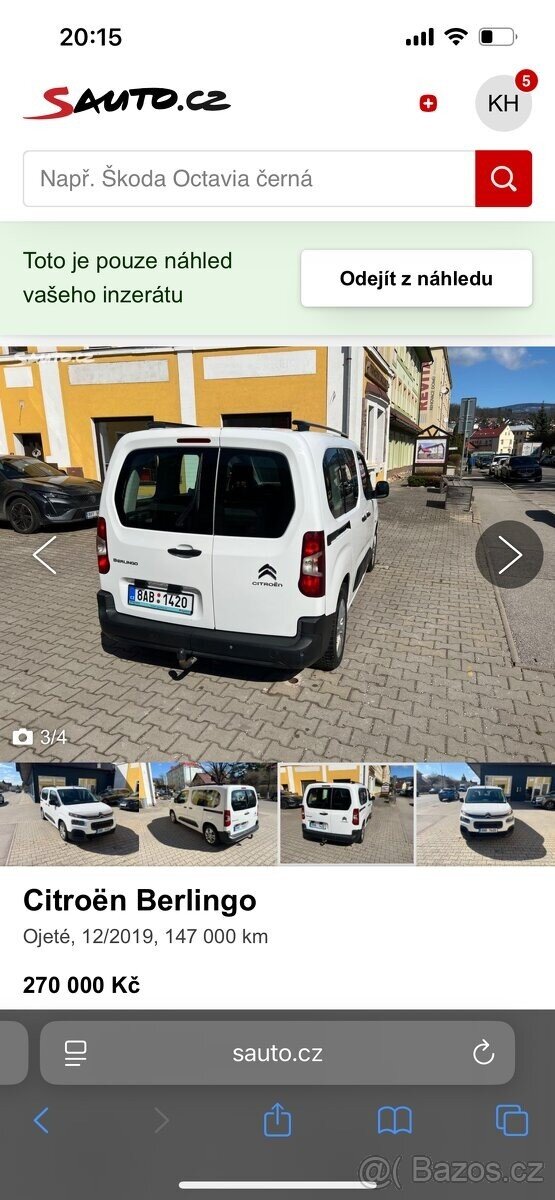 Citroën Berlingo MPV 0,0 75 kw