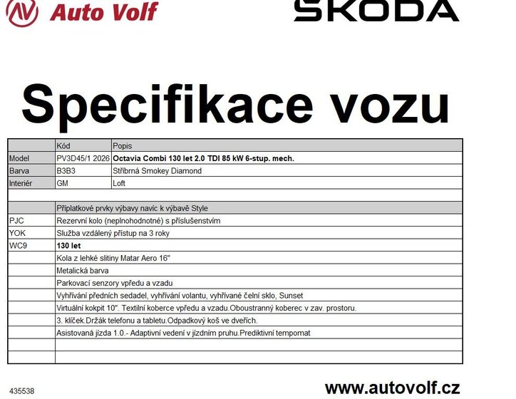 Škoda Octavia Kombi 2,0 l 85 kw
