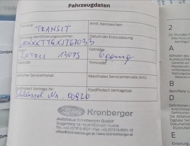 Ford Transit Ostatní 2,0 l 96 kw