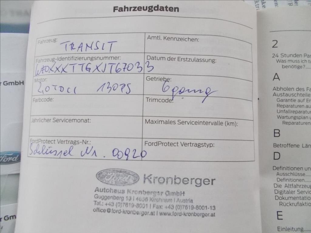 Ford Transit Ostatní 2,0 l 96 kw