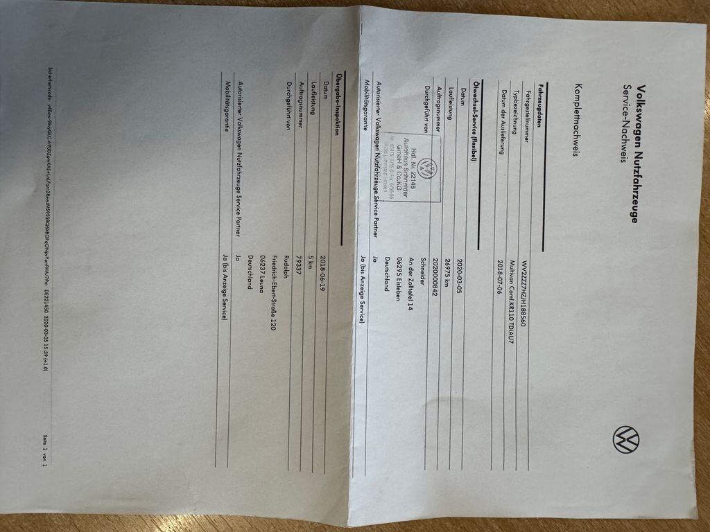 Volkswagen Multivan VAN-Minibus 2,0 l 110 kw