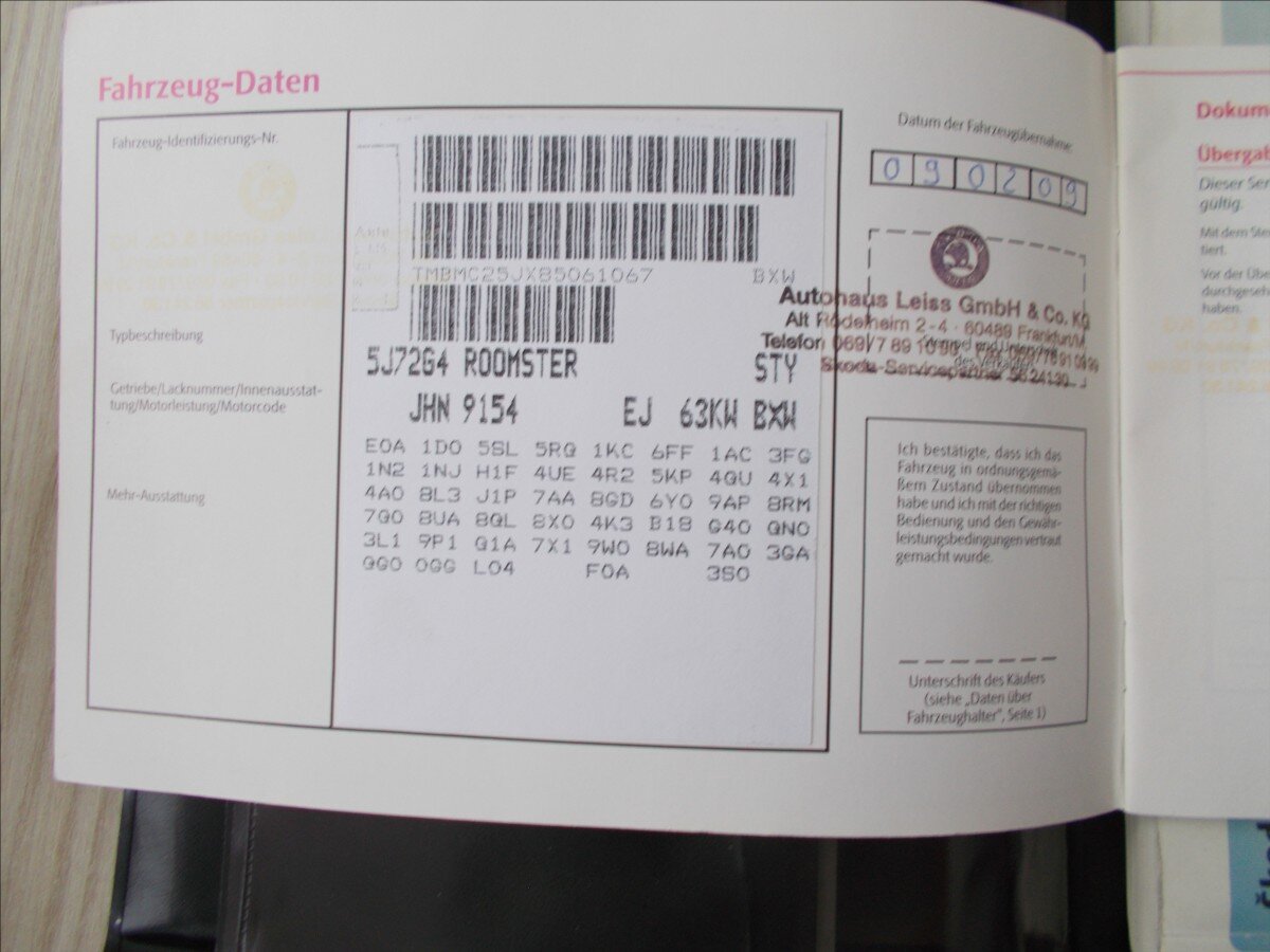 Škoda Roomster MPV 1,4 l 63 kw