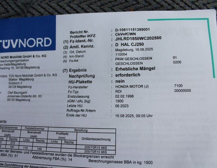 Honda CR-V SUV / Terénní 2,0 l 94 kw