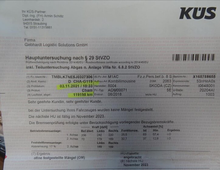 Škoda Octavia Kombi 2,0 l 135 kw