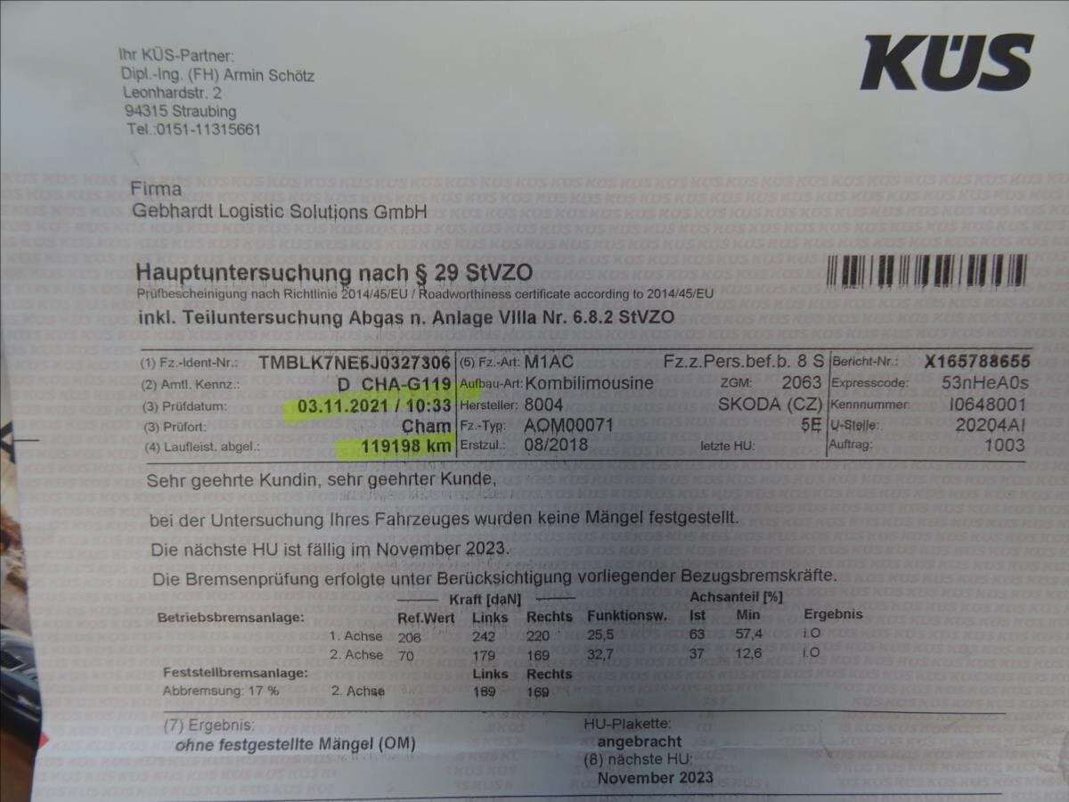 Škoda Octavia Kombi 2,0 l 135 kw