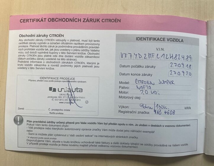 Citroën Jumper Skříň 2,0 l 96 kw