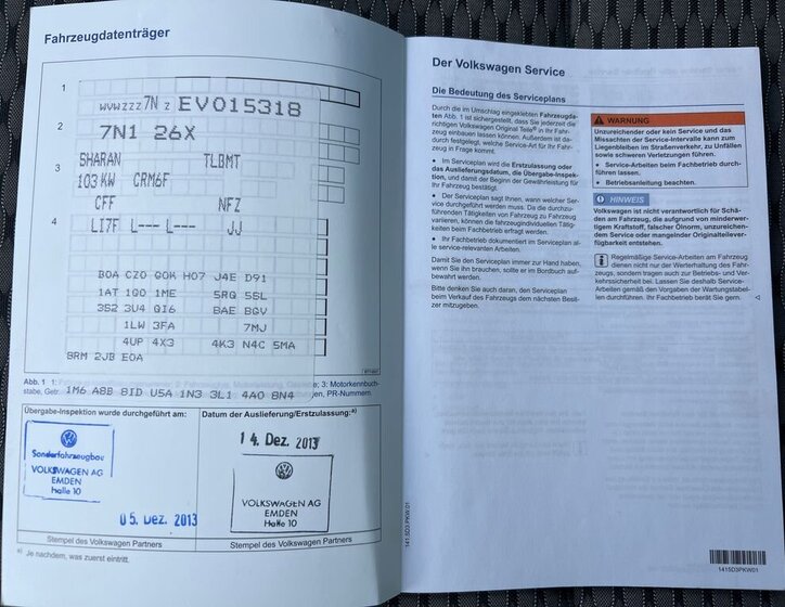 Volkswagen Sharan MPV 2,0 l 103 kw