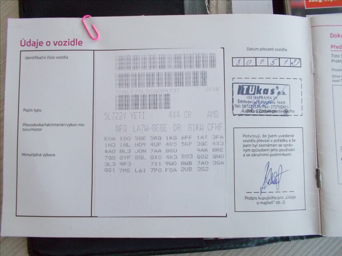 Škoda Yeti MPV 2,0 l 81 kw