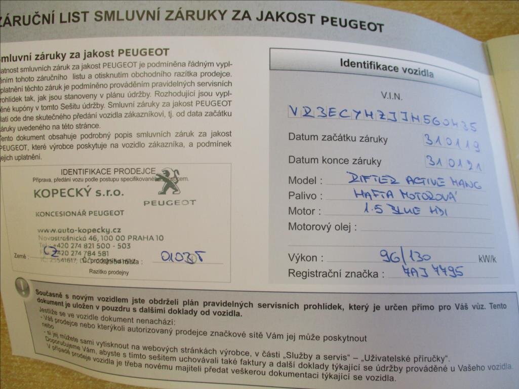 Peugeot Rifter Kombi 1,5 l 96 kw