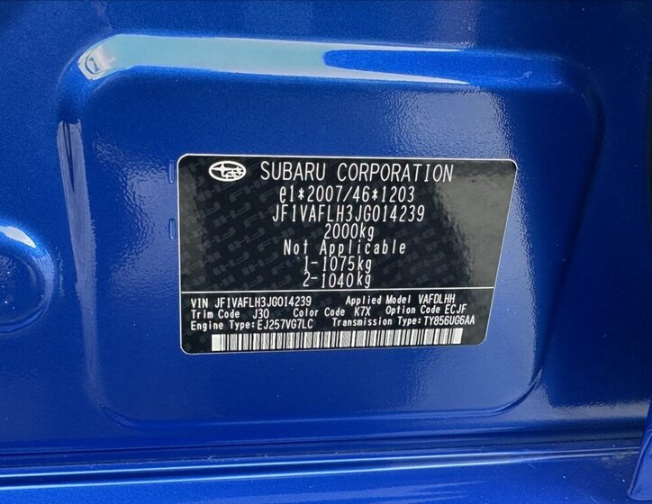 Subaru WRX STI Ostatní 2,5 l 221 kw