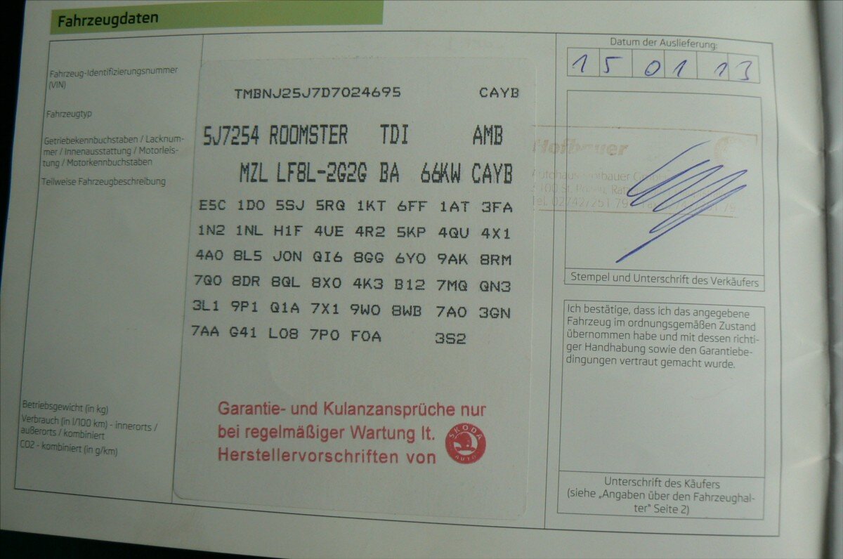 Škoda Roomster MPV 1,6 l 66 kw