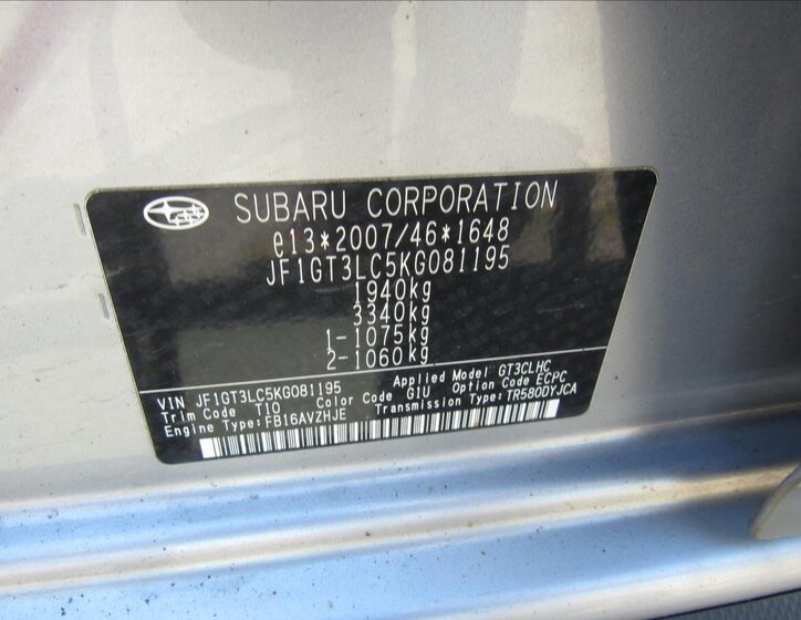 Subaru XV SUV / Terénní 1,6 l 84 kw