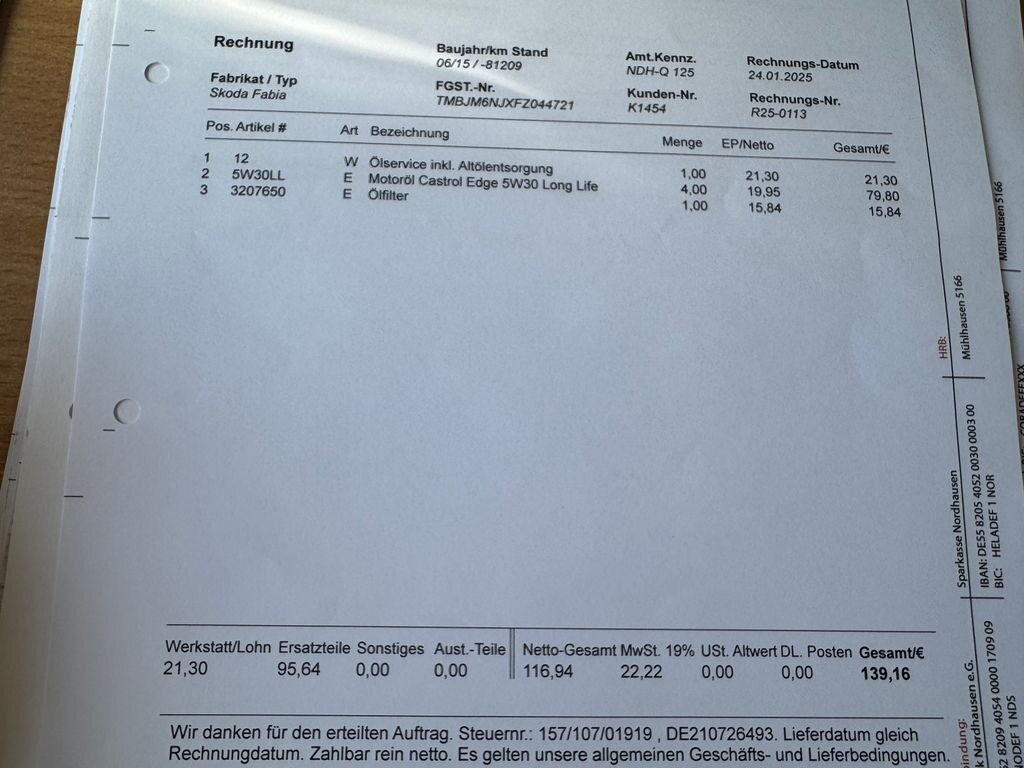Škoda Fabia Kombi 1,2 l 66 kw