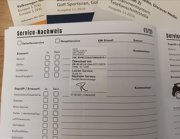 Volkswagen Golf Sportsvan MPV 1,4 l 92 kw