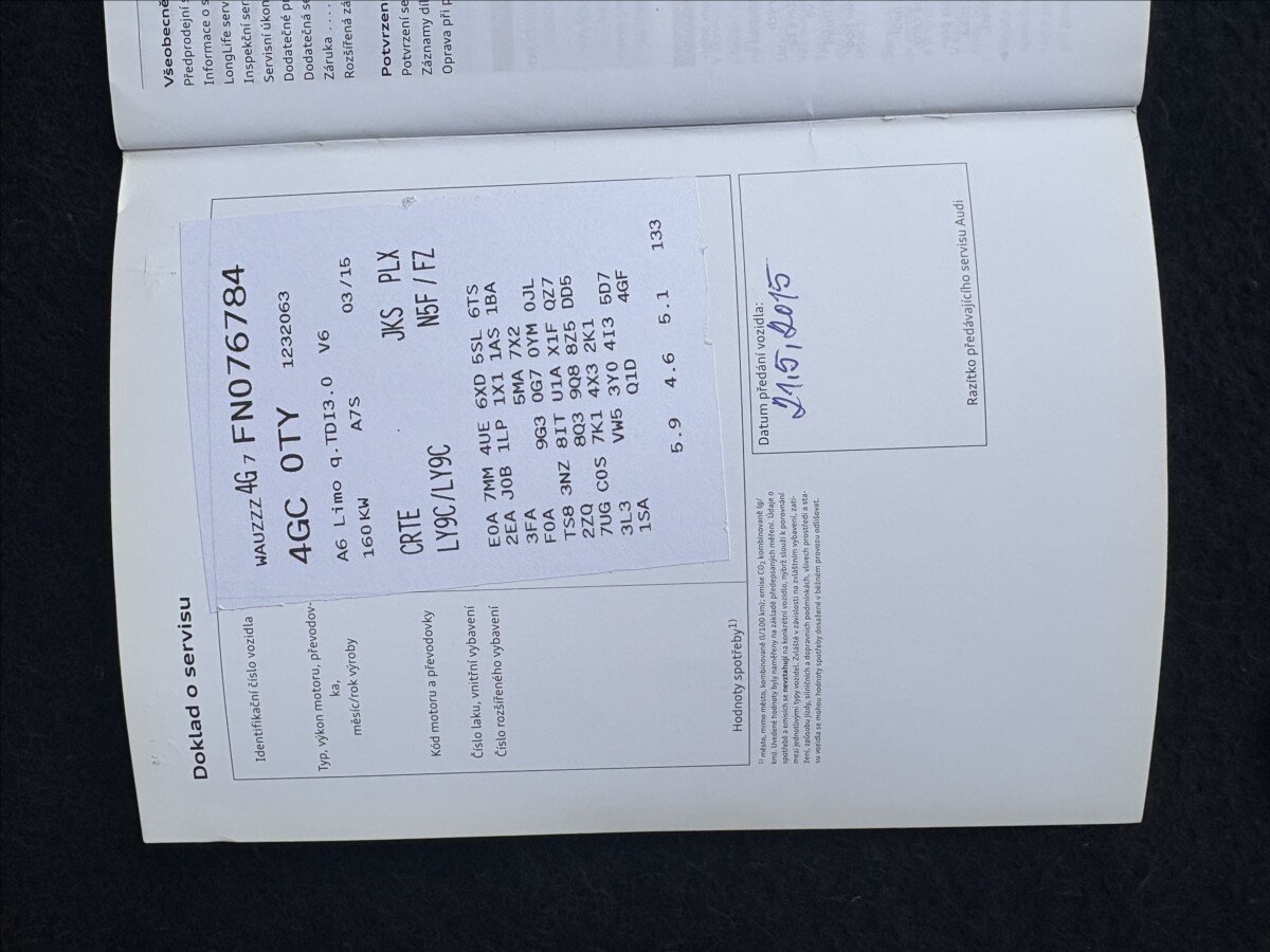 Audi A6 Sedan / Limuzína 3,0 l 160 kw