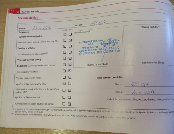 Škoda Octavia Sedan / Limuzína 2,0 l 103 kw