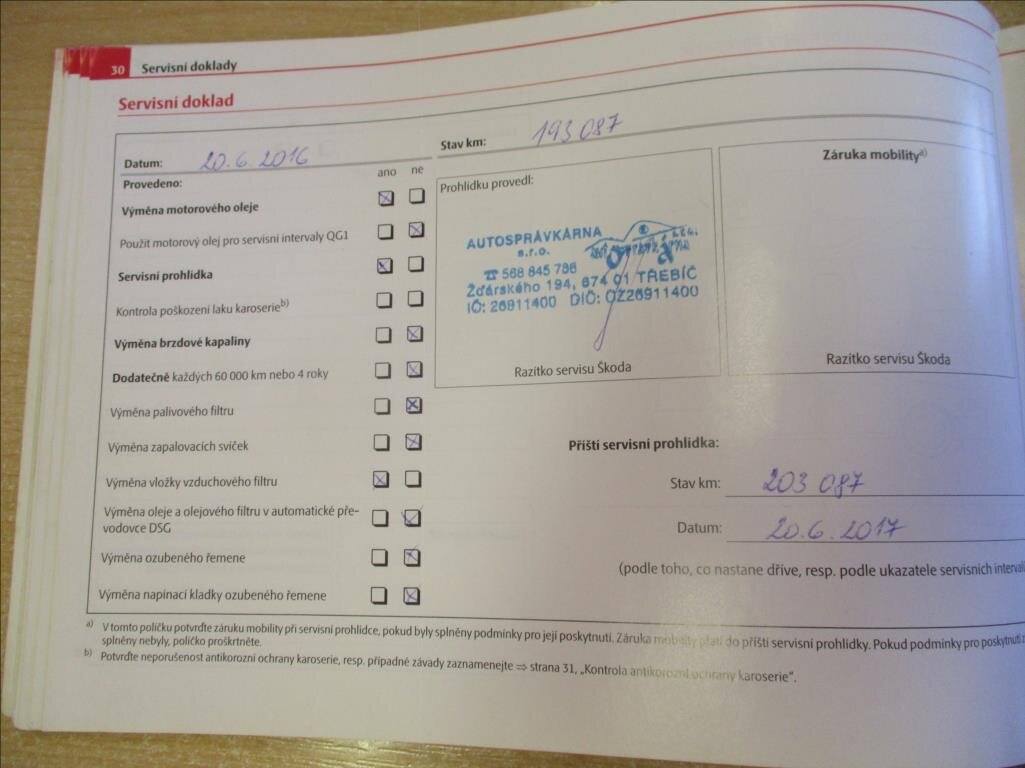 Škoda Octavia Sedan / Limuzína 2,0 l 103 kw