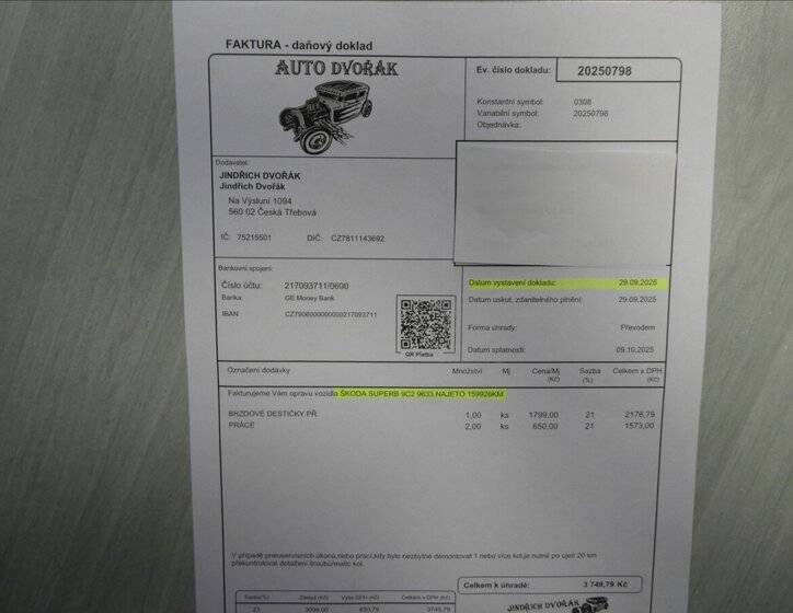 Škoda Superb Kombi 2,0 l 147 kw