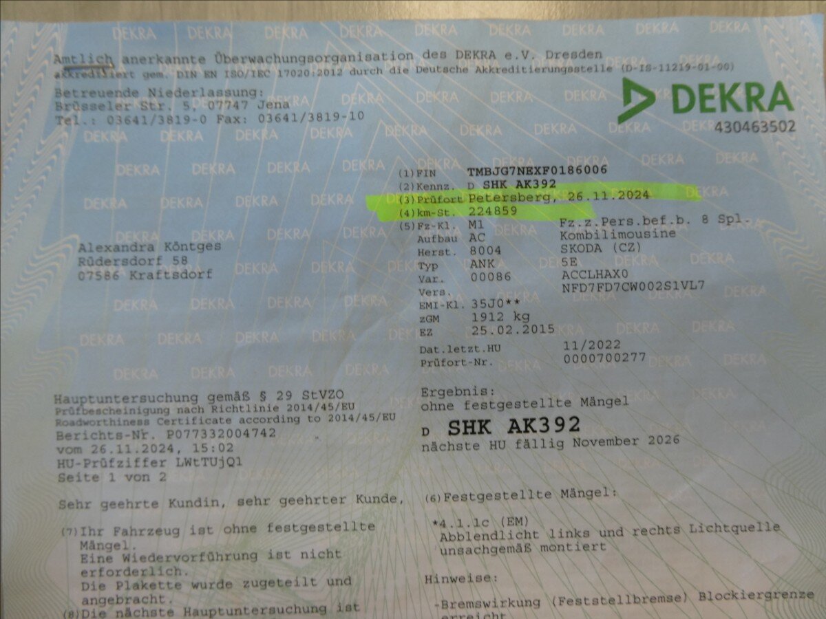 Škoda Octavia Kombi 1,6 l 77 kw