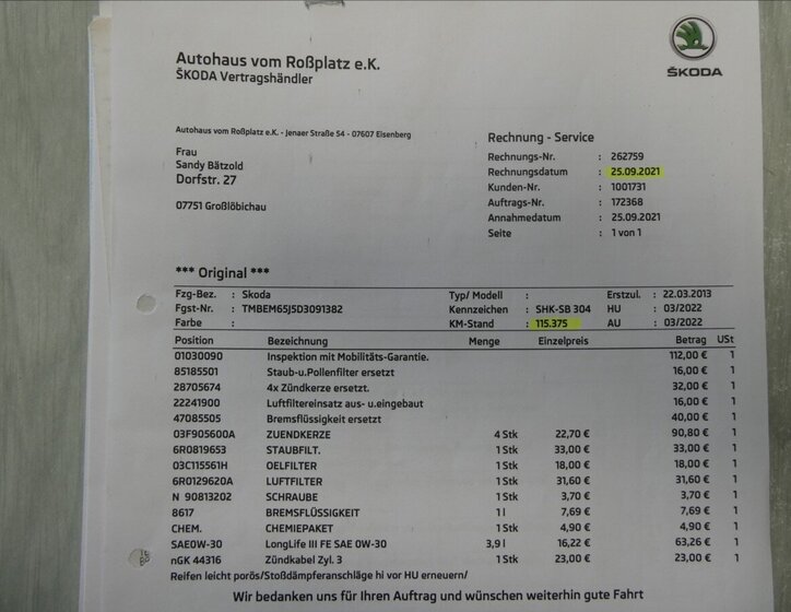 Škoda Fabia Hatchback 1,2 l 63 kw