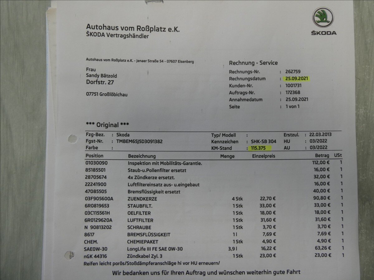 Škoda Fabia Hatchback 1,2 l 63 kw