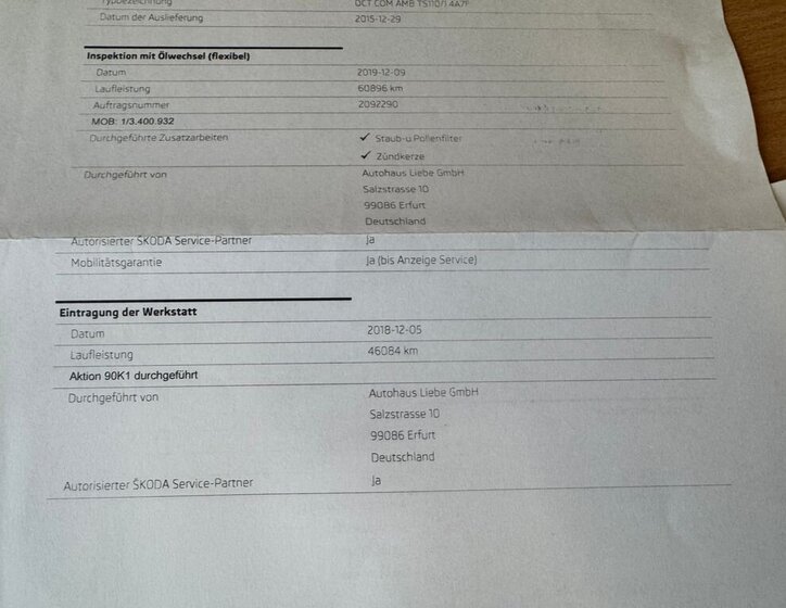 Škoda Octavia Kombi 1,5 l 110 kw