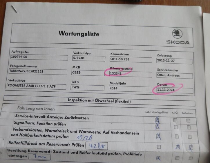 Škoda Roomster Hatchback 1,2 l 77 kw