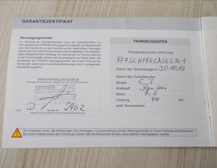 Citroën C3 Hatchback 1,1 l 44 kw