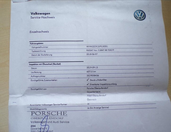 Volkswagen Passat Kombi 1,6 l 88 kw