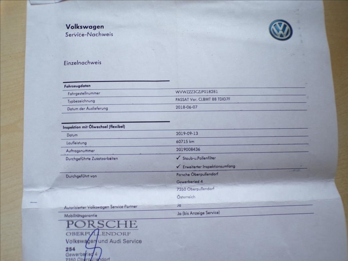 Volkswagen Passat Kombi 1,6 l 88 kw