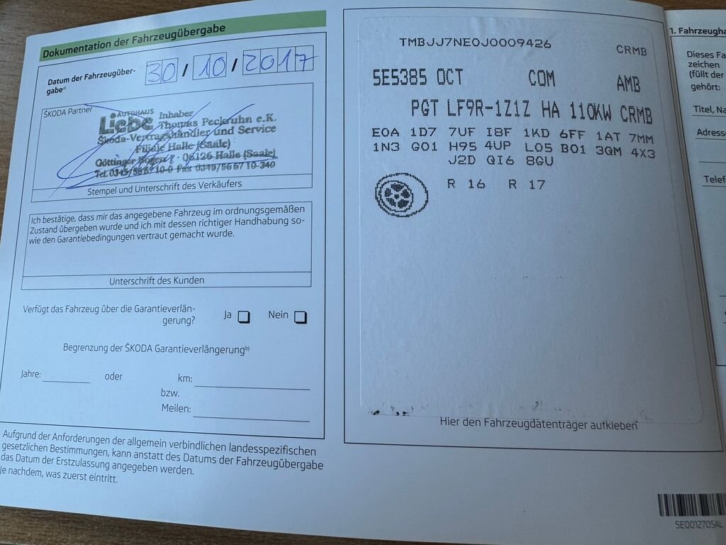 Škoda Octavia Kombi 2,0 l 110 kw