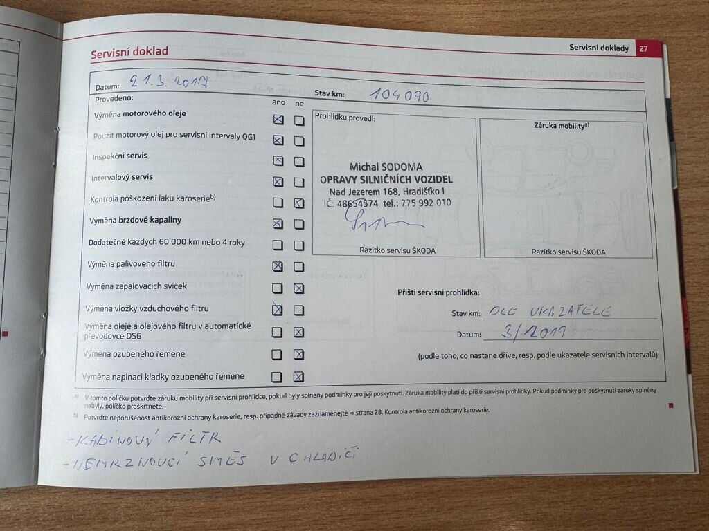 Škoda Octavia Liftback 2,0 l 103 kw