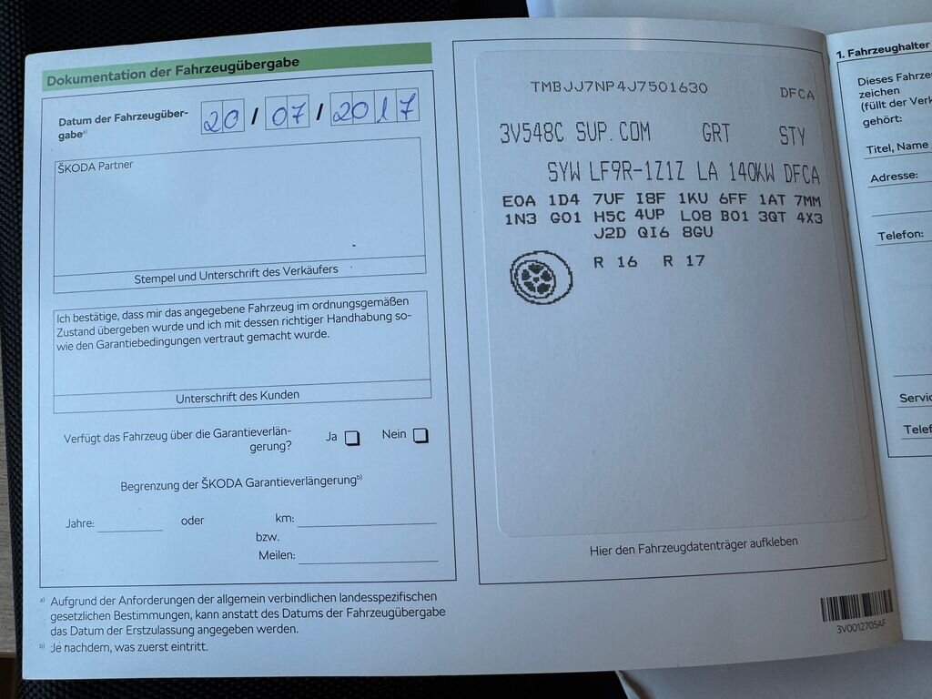 Škoda Superb Kombi 2,0 l 140 kw