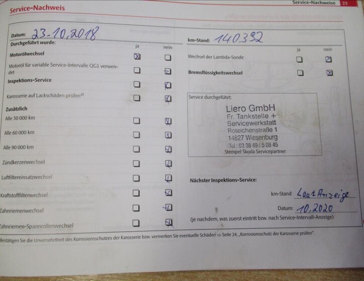 Škoda Octavia Sedan 1,4 l 90 kw