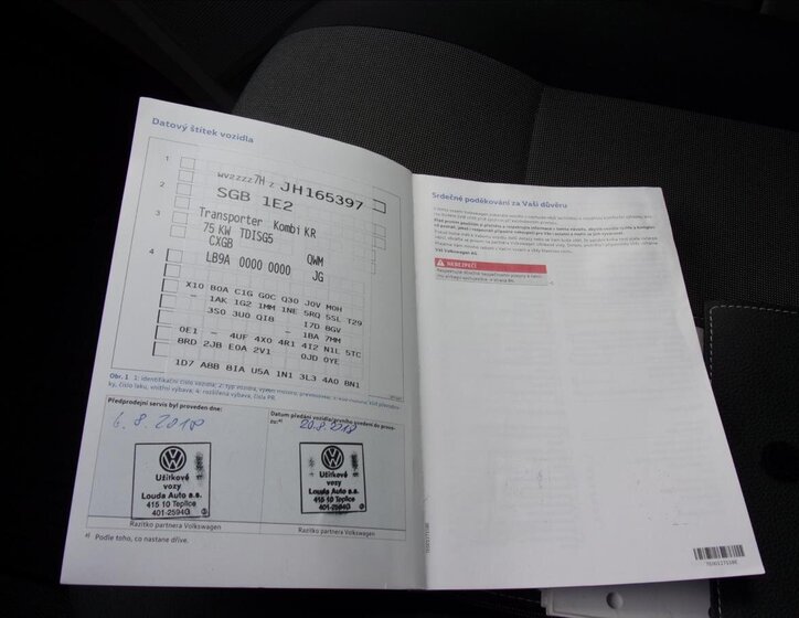 Volkswagen Transporter Kombi 2,0 l 75 kw