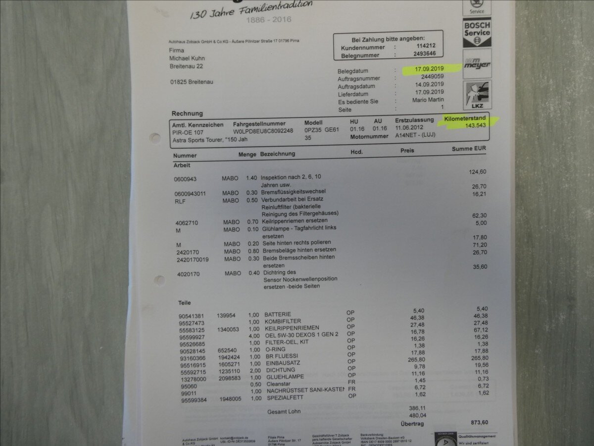 Opel Astra Kombi 1,4 l 88 kw