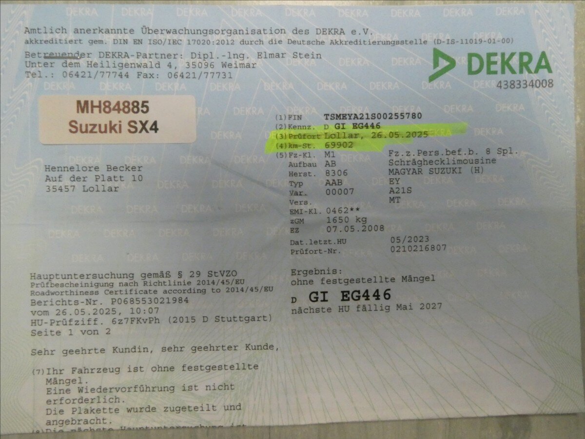 Suzuki SX4 Hatchback 1,6 l 79 kw