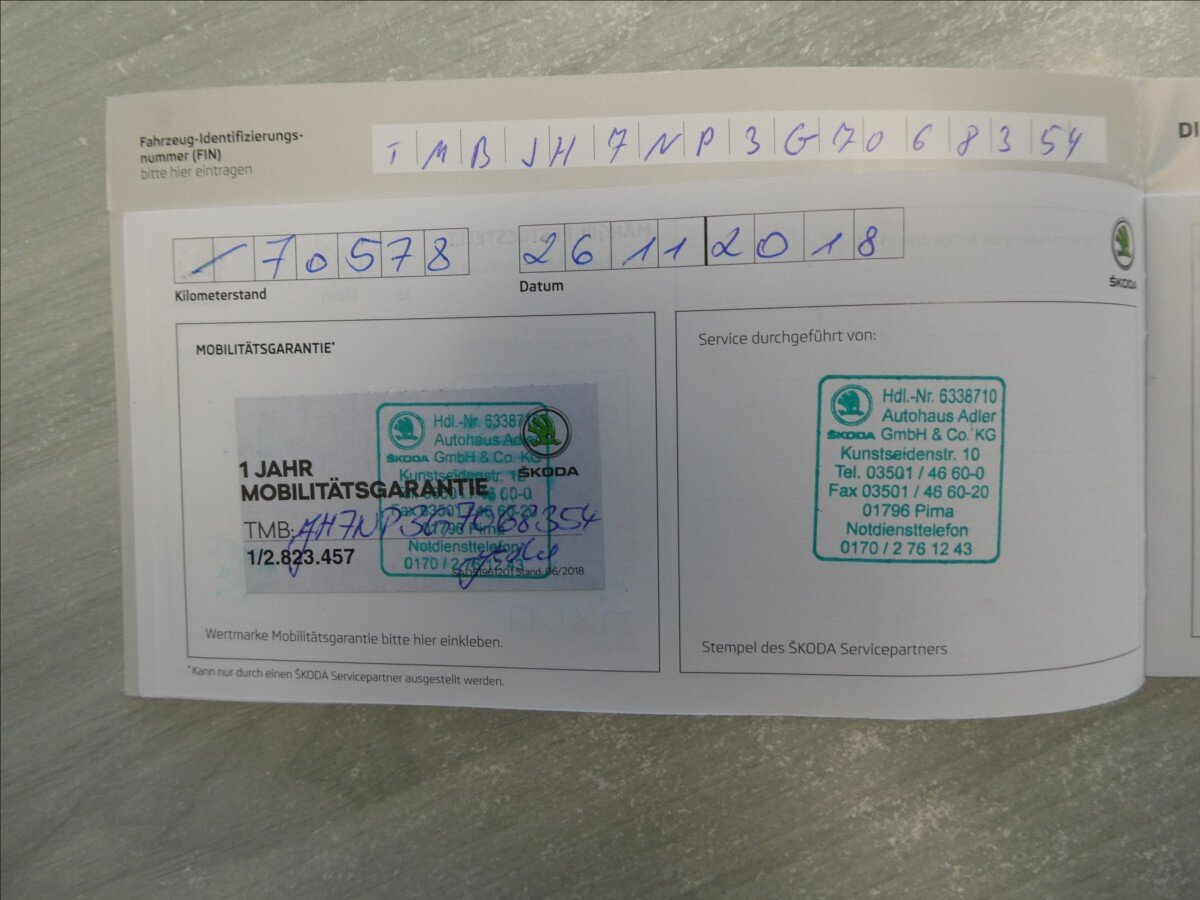 Škoda Superb Kombi 2,0 l 110 kw