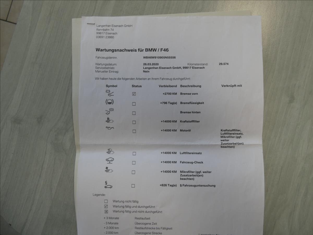 BMW Řada 2 Kombi 2,0 l 110 kw