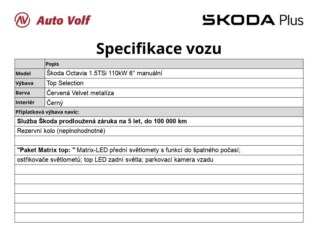 Škoda Octavia Kombi 1,5 l 110 kw