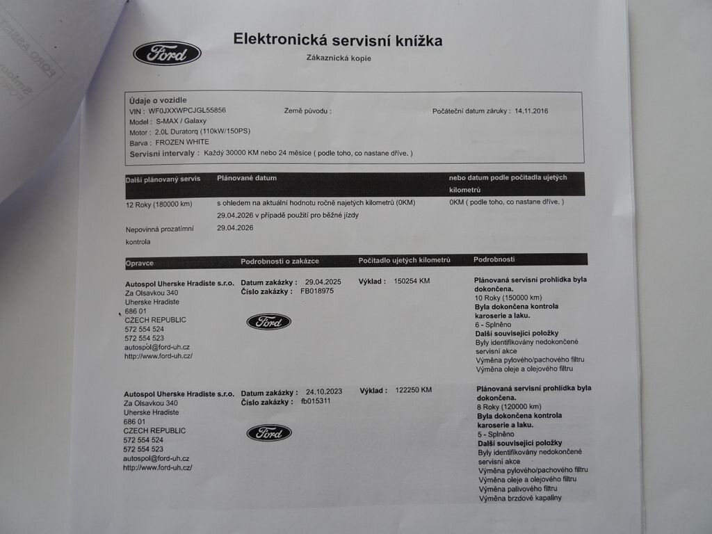 Ford S-MAX MPV 2,0 l 110 kw