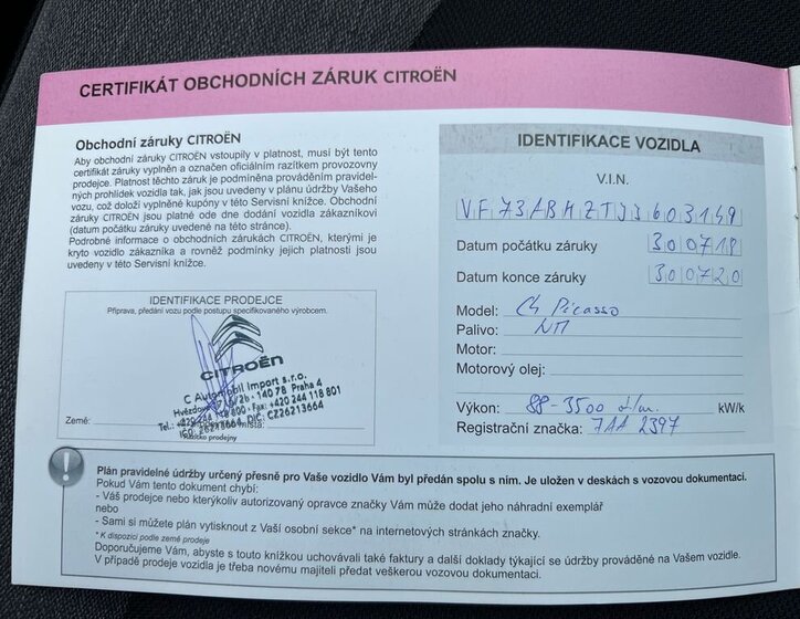 Citroën Grand C4 Picasso MPV 1,6 l 88 kw