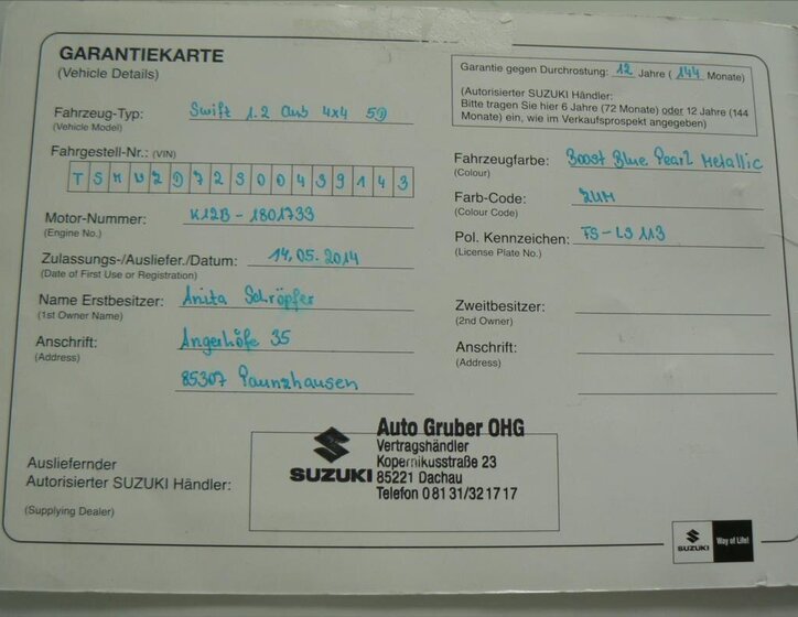 Suzuki Swift Hatchback 1,2 l 69 kw