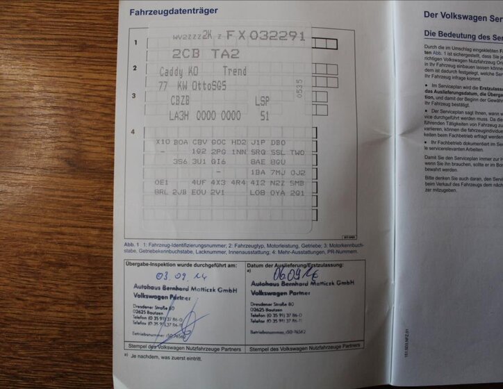 Volkswagen Caddy MPV 1,2 l 77 kw