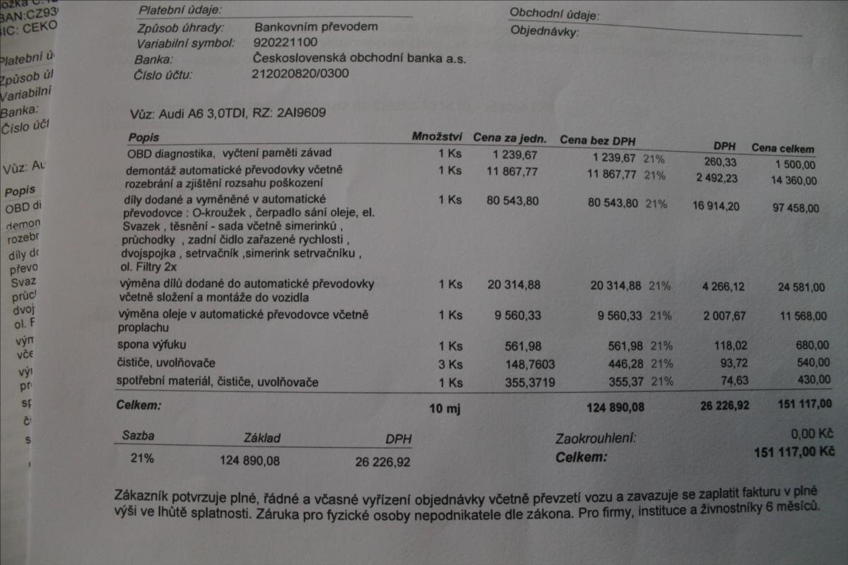 Audi A6 Ostatní 3,0 l 180 kw