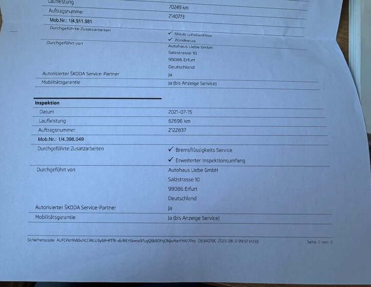 Škoda Octavia Kombi 1,4 l 103 kw