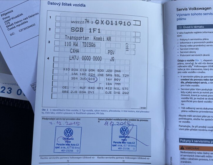 Volkswagen Transporter MPV 2,0 l 110 kw