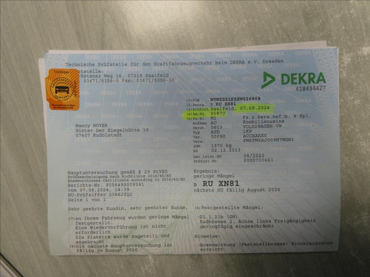 Volkswagen Golf Plus MPV 1,4 l 90 kw