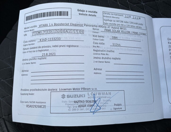 Suzuki Vitara Hatchback 1,4 l 95 kw